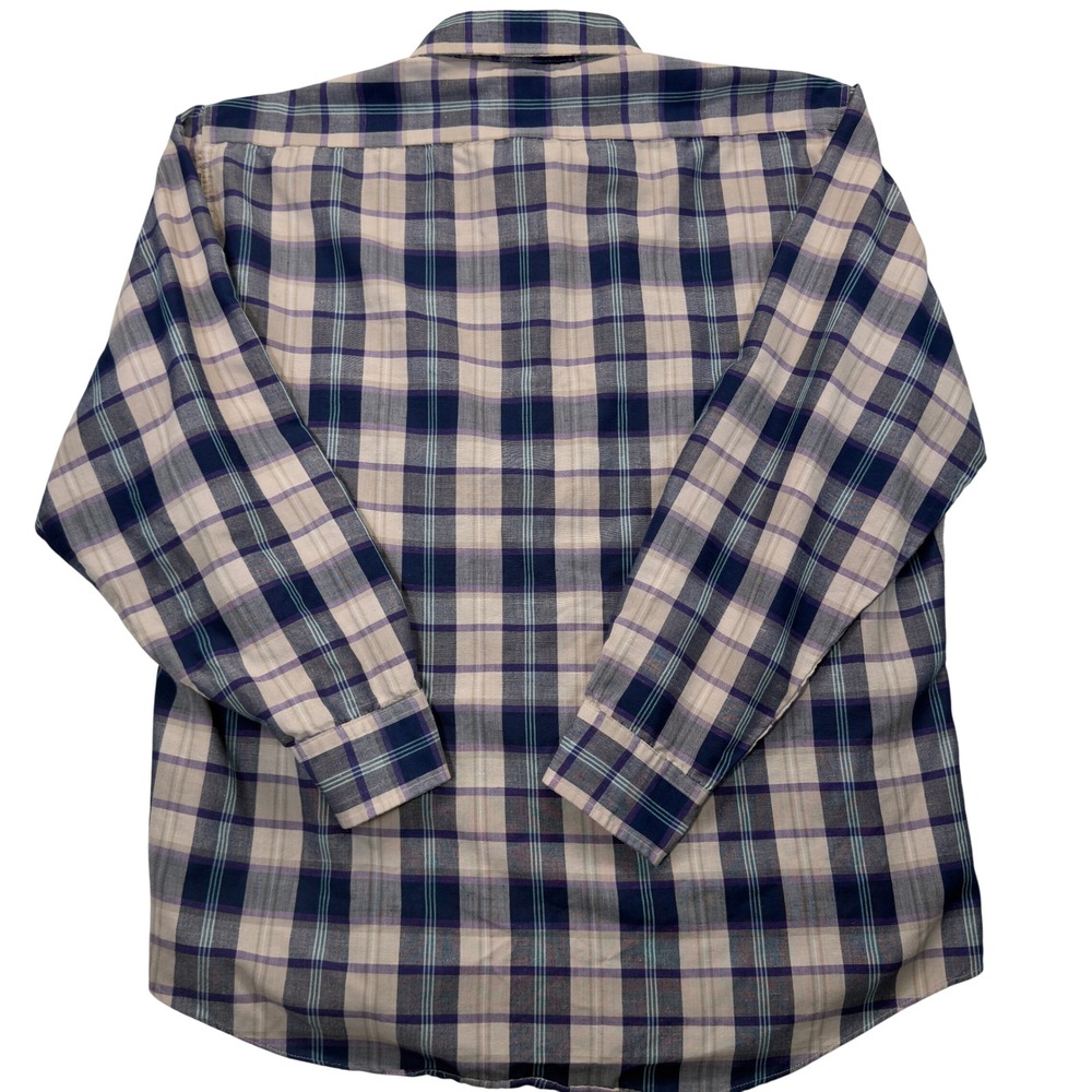 Levi's Mens XL Plaid Long Sleeve Button Down Shirt Vintage Cotton Blend Korea - Picture 3 of 6